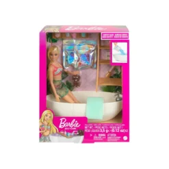 Barbie Bienestar Muñeca Rubia con Bañera