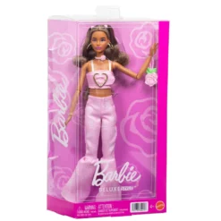 Barbie Deluxe Style Muñeca nº 12 con Top Corto de Denim Rosa y Vaqueros Acampanados