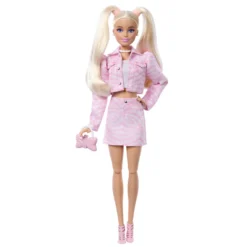 Barbie Deluxe Style Muñeca nº 9 Rubia con Conjunto Chaqueta y Falda Vaquera Rosa