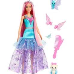 Barbie Malibu Muñeca Hada con Dos Mascotas
