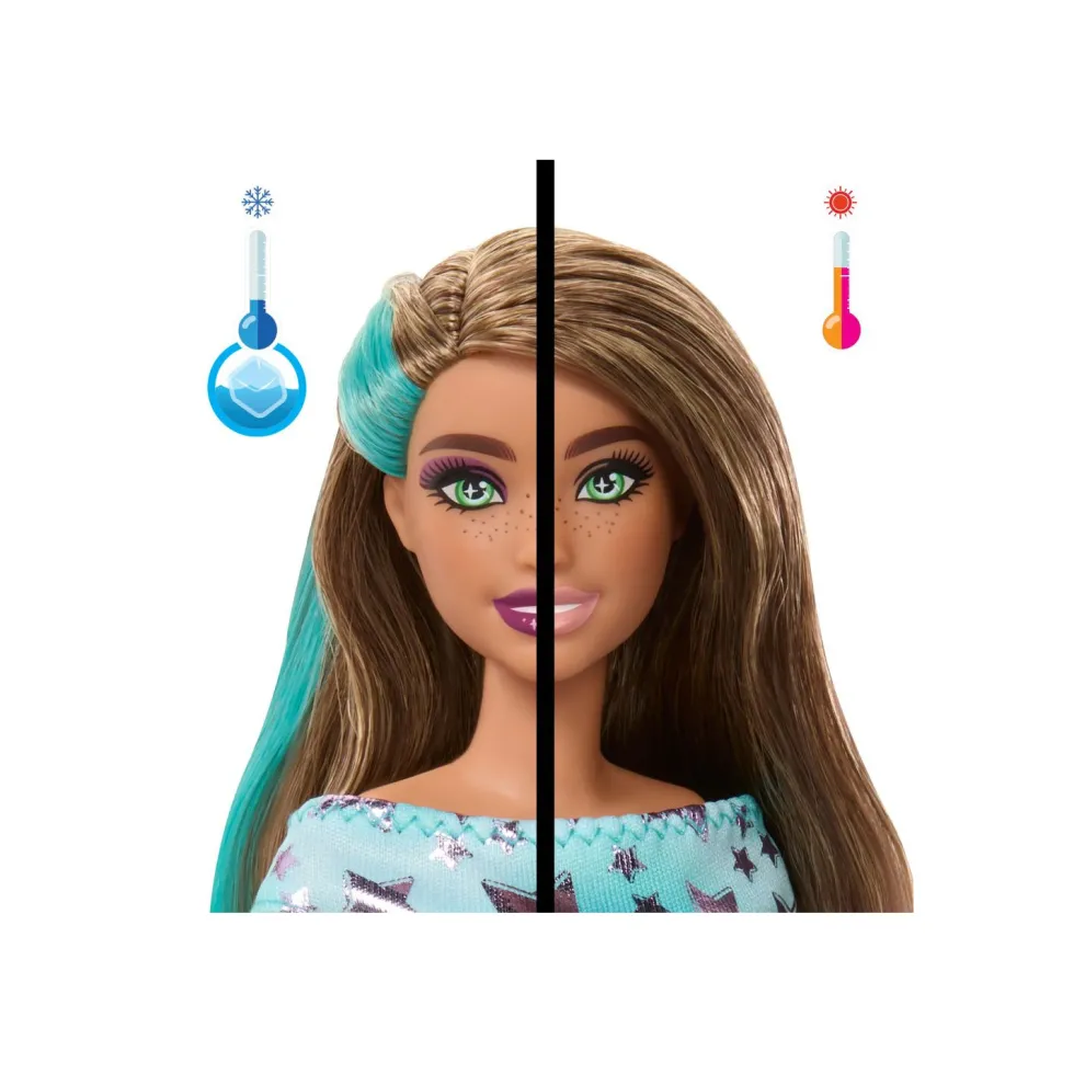 Barbie Party Unboxed Muñeca Azul con 10 Sorpresas