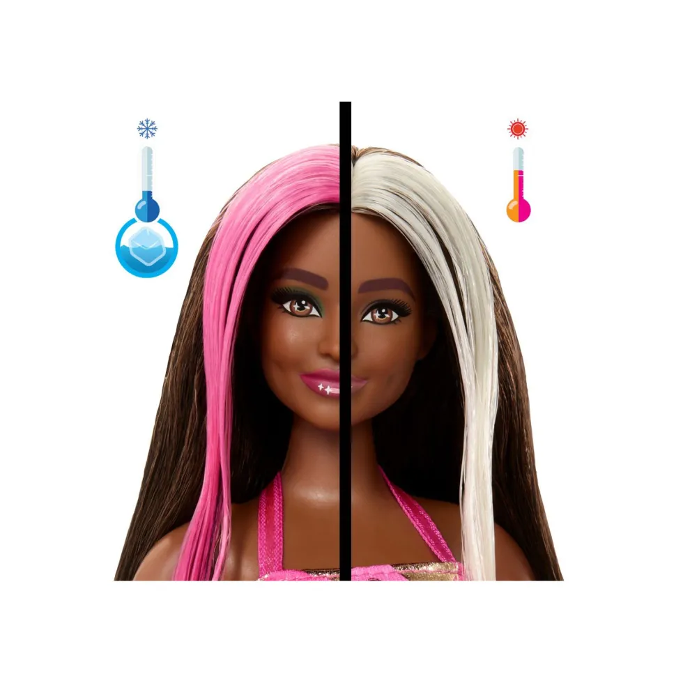 Barbie Party Unboxed Muñeca Roja con 10 Sorpresas