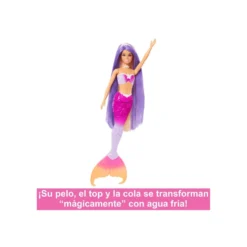 Barbie un Toque de Magia Malibú Sirena Cambia De Color
