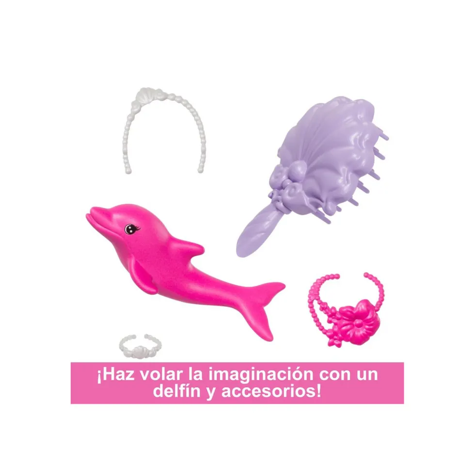 Barbie un Toque de Magia Malibú Sirena Cambia De Color