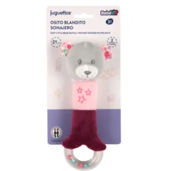 Bebé Vip Osito Blandito Sonajero Rosa