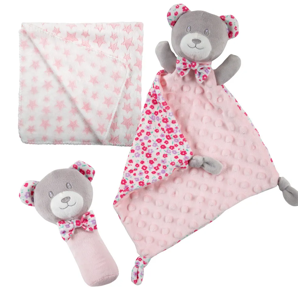 Bebé Vip Set de Paseo con DouDou y Manta Rosa