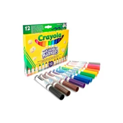 Crayola 12 Rotuladores Súper Lavables Maxi Punta