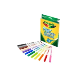 Crayola 12 Rotuladores Súper Punta Lavables