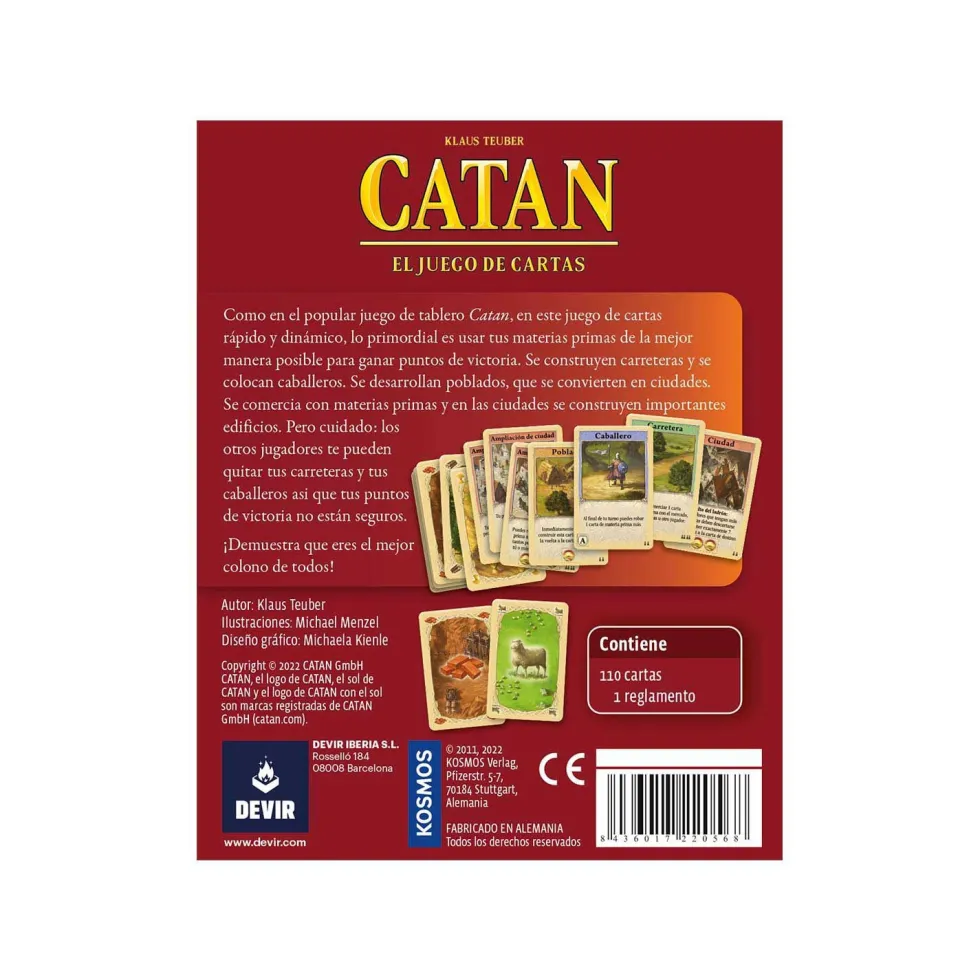 Devir Catan Mini Juego de Cartas
