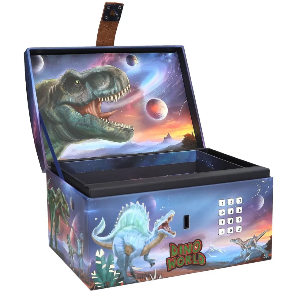 Dino World Cofre del Tesoro con Código Secreto