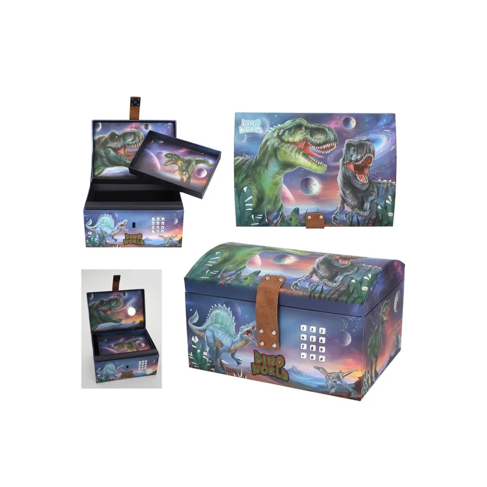 Dino World Cofre del Tesoro con Código Secreto