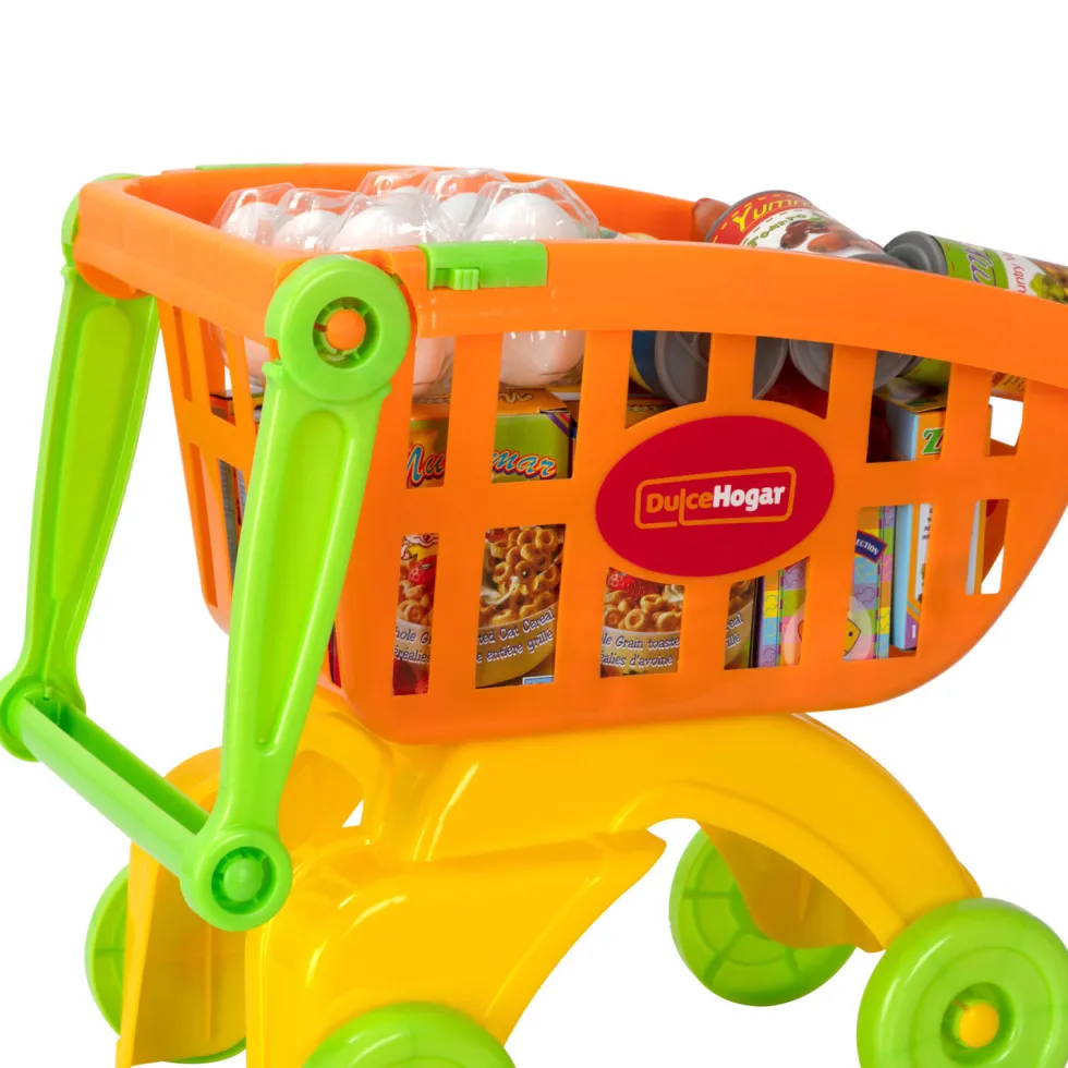 Dulce Hogar Carrito de la Compra con Alimentos