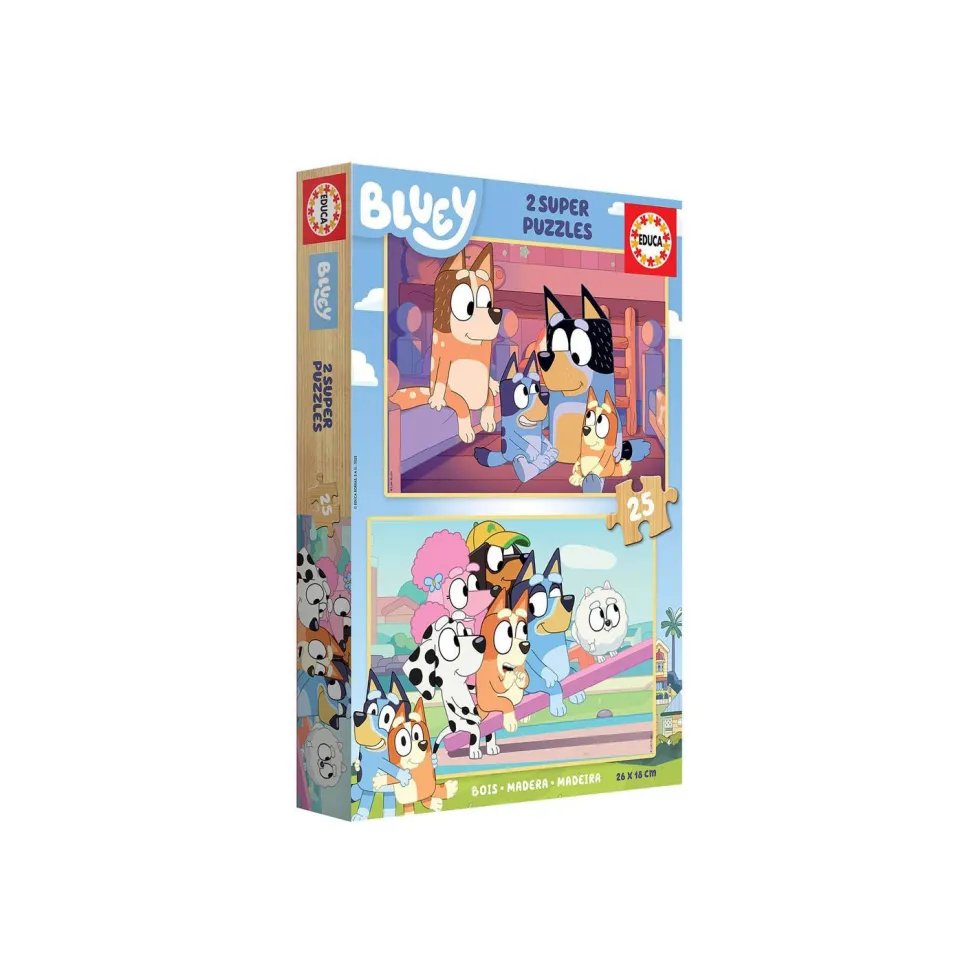Educa Puzzle Madera 2 x 25 Piezas Bluey - 19407