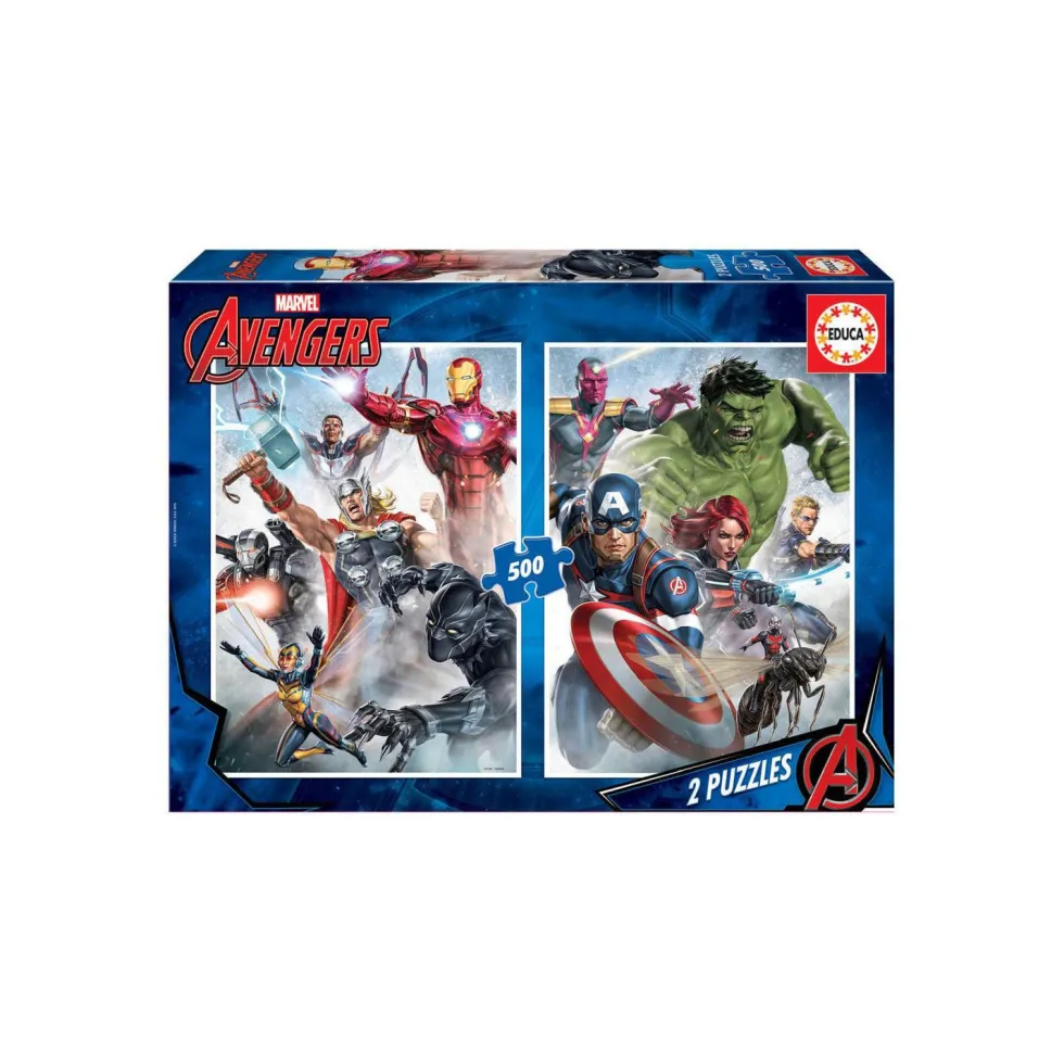 Educa Puzzle 2 x 500 Piezas Marvel Manía - 17994
