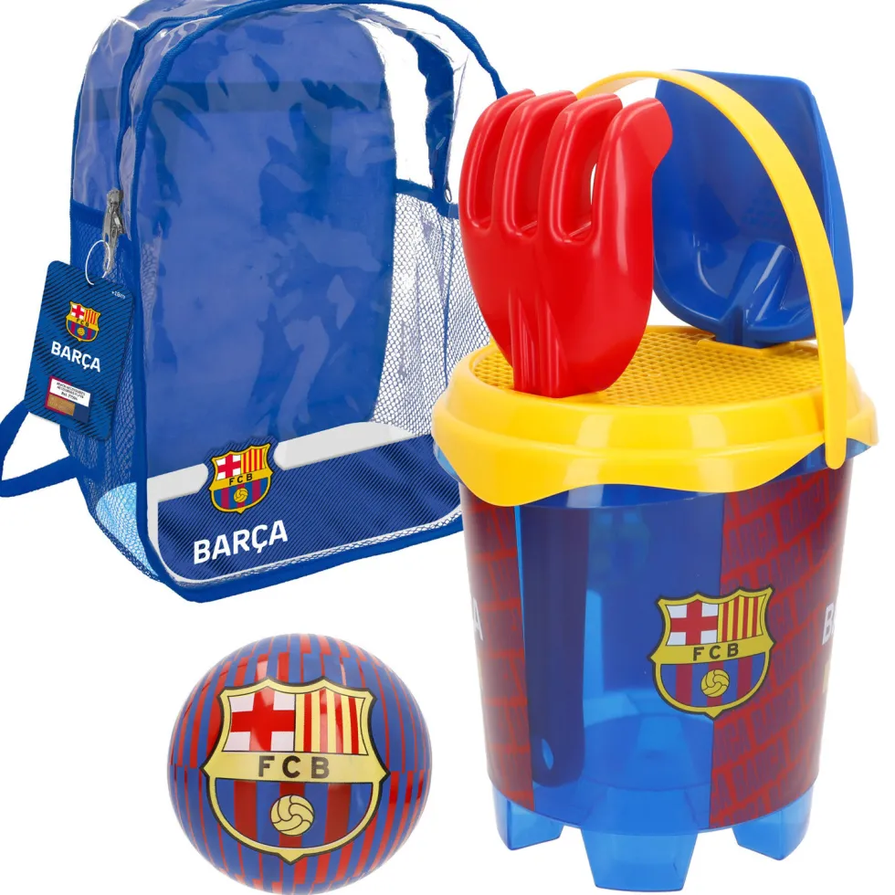 F. C. Barcelona Mochila Set de Playa con Cubo y Accesorios