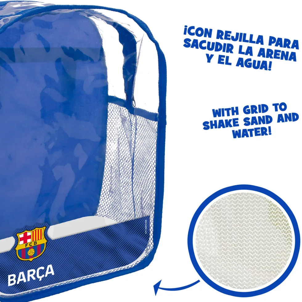 F. C. Barcelona Mochila Set de Playa con Cubo y Accesorios