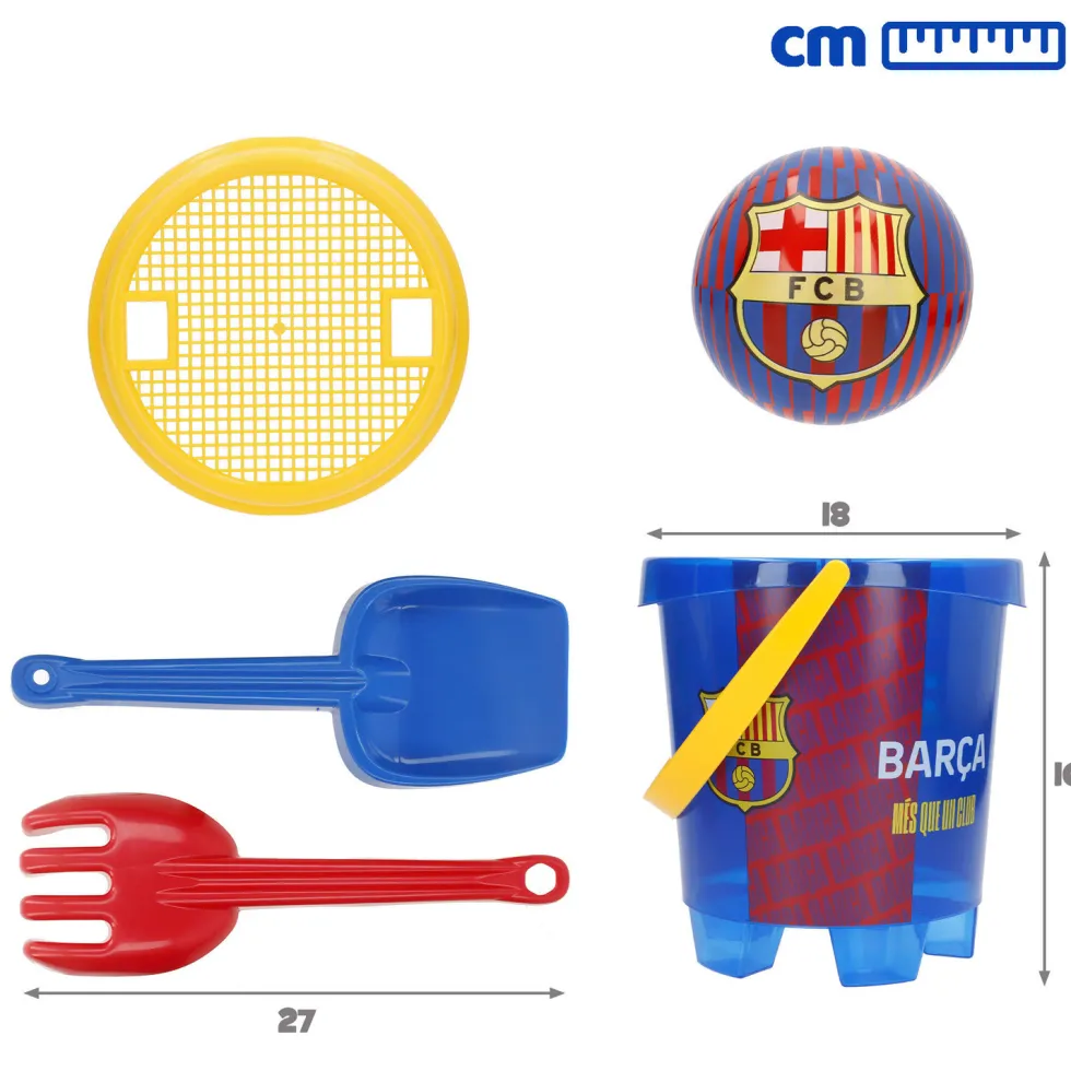 F. C. Barcelona Mochila Set de Playa con Cubo y Accesorios