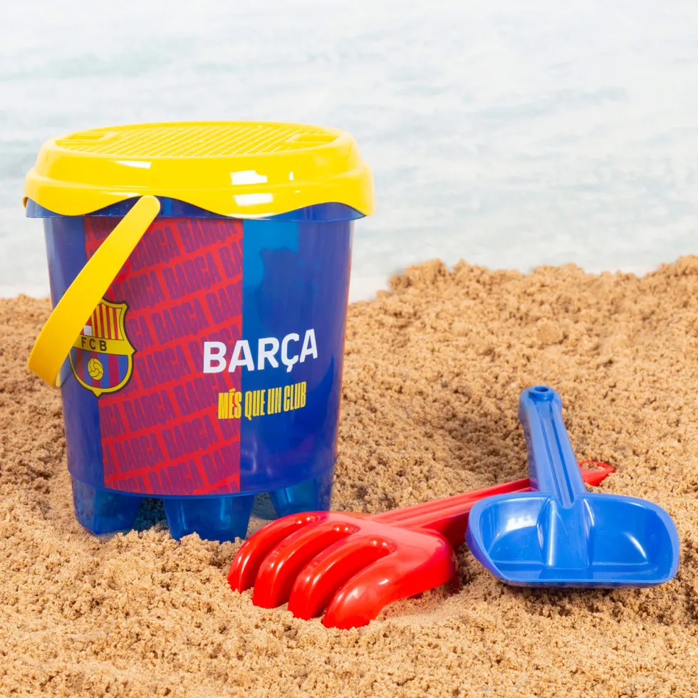 F. C. Barcelona Mochila Set de Playa con Cubo y Accesorios