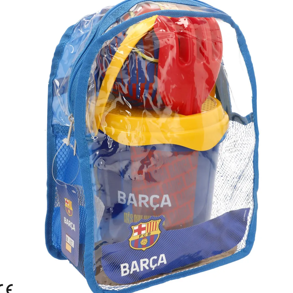 F. C. Barcelona Mochila Set de Playa con Cubo y Accesorios