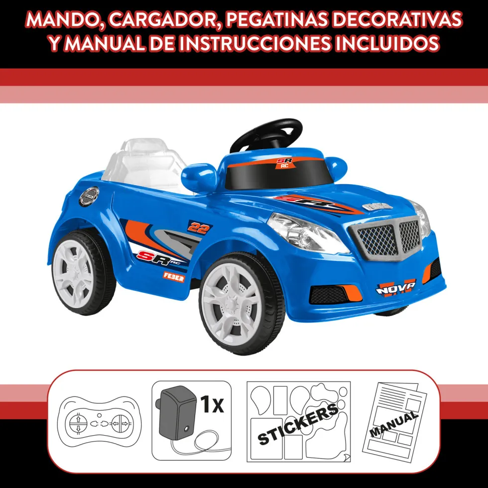 Feber Twinkle Car Azul Coche Eléctrico con Batería