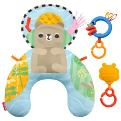 Fisher-Price Cojín para Jugar Bocabajo Aventuras Sensoriales con Mordedor y Sonajero