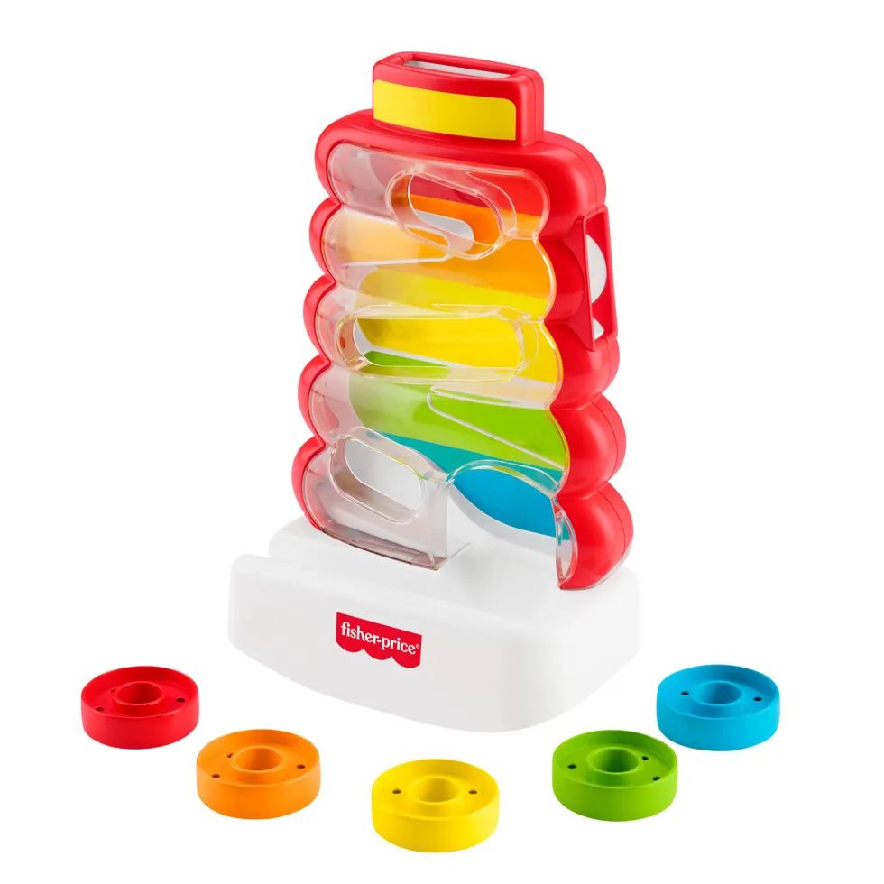 Fisher-Price Pila de Aritos que Caen Juego de Colocar Anillas