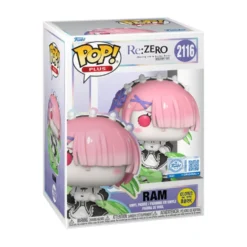 Funko Pop! Plus Re:Zero Figura de Vinilo Ram Brilla en la Oscuridad