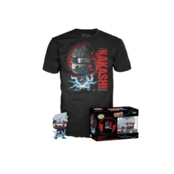 Funko Pop! Tees Naruto Shippuden Pack Figura Kakashi Edición Especial Brilla en la Oscuridad con Camiseta Talla XL