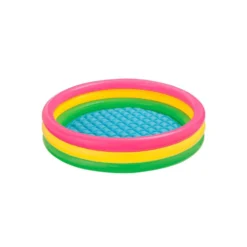 INTEX Piscina Hinchable 3 Aros con Suelo Acolchado 147 x 33 cm