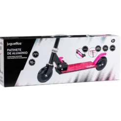 Juguettos Patinete de Aluminio Negro y Rosa