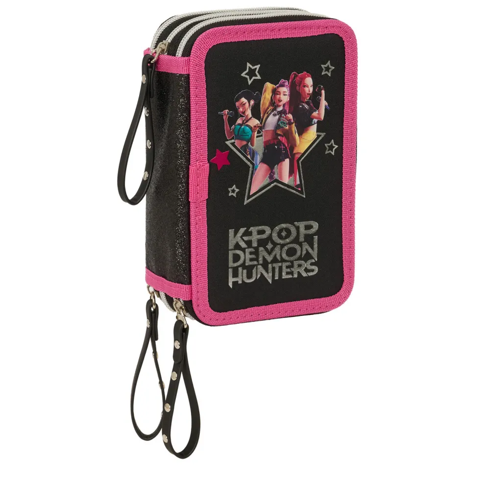 K-Pop Demon Hunters Plumier Triple 37 Piezas