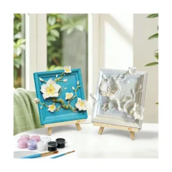 Madness Toys Apricot Blosssom Kit de Pintura con Lienzo de Resina con Relieve