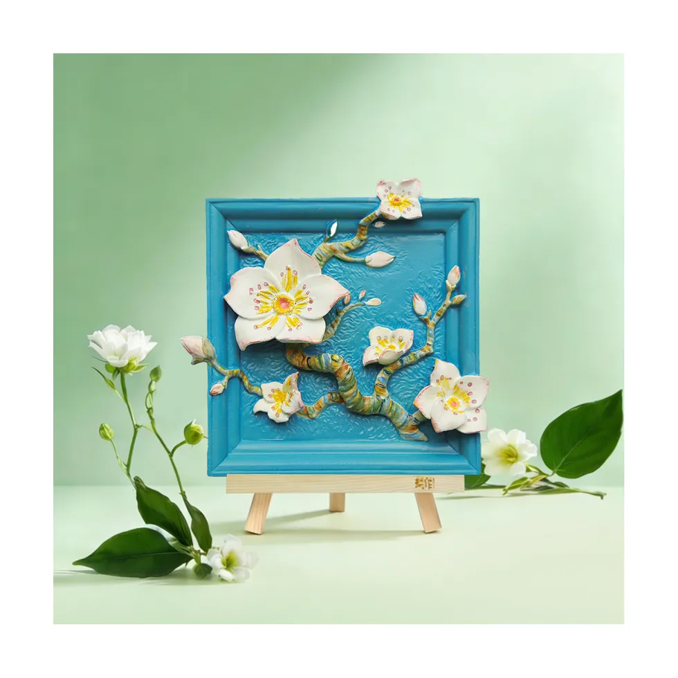 Madness Toys Apricot Blosssom Kit de Pintura con Lienzo de Resina con Relieve