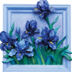 Madness Toys Lilac Irises (D'Après Monet) Kit de Pintura con Lienzo de Resina con Relieve