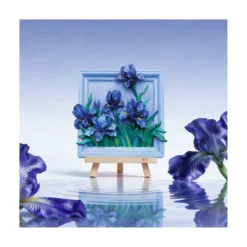 Madness Toys Lilac Irises (D'Après Monet) Kit de Pintura con Lienzo de Resina con Relieve