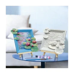 Madness Toys Water Lilies (D'Après Monet) Kit de Pintura con Lienzo de Resina con Relieve