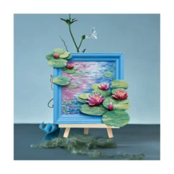 Madness Toys Water Lilies (D'Après Monet) Kit de Pintura con Lienzo de Resina con Relieve