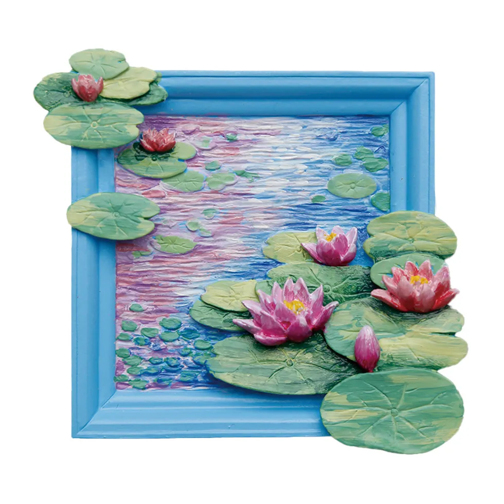 Madness Toys Water Lilies (D'Après Monet) Kit de Pintura con Lienzo de Resina con Relieve