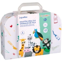 Manualidedos Maletín Crea tus Animales de Tela