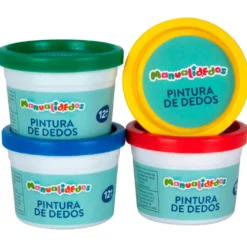 Manualidedos Pack 4 Botes Pintura de Dedos