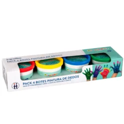 Manualidedos Pack 4 Botes Pintura de Dedos