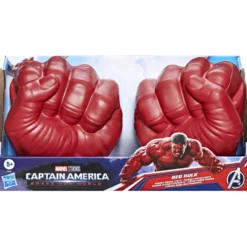 Marvel Capitán América Puños Gamma Destructores Hulk Rojo