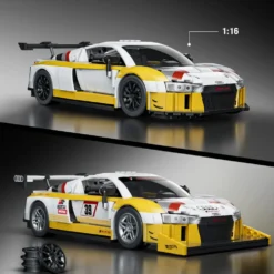 Mattel Brick Shop Conjunto de Construcción del Audi R8 LMS de 2015 de Hot Wheels de 820 Piezas