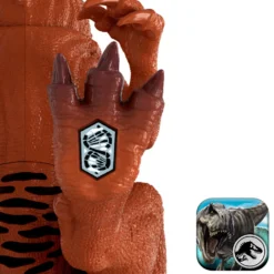 Mattel Jurassic World Survival Figura Dinosaurio Afrovenator Rugido Salvaje con Ataque Devorador y Sonidos