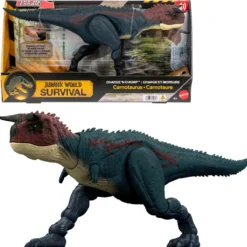 Mattel Jurassic World Survival Figura Dinosaurio Carnotaurus Rugido Salvaje de con Ataque Devorador y Sonidos