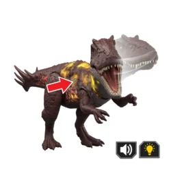 Mattel Jurassic World Survival Figura Dinosaurio Metriacanthosaurus Rugido Salvaje con Ataque Devorador y Sonidos