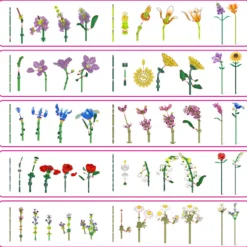 MAX Bricks Flowers Cápsula con Bloques de Construcción de Flores Varios Modelos