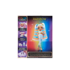 MGA Rainbow High Color & Create Muñeca Ojos Verdes