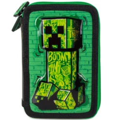 Minecraft Estuche con 2 Cremalleras