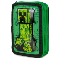 Minecraft Estuche con 2 Cremalleras
